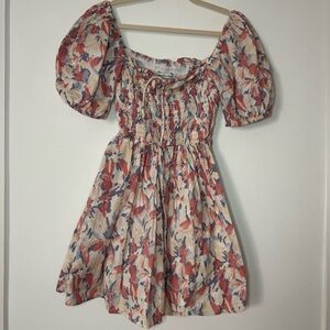Abercrombie Smocked Bodice Floral Mini Dress